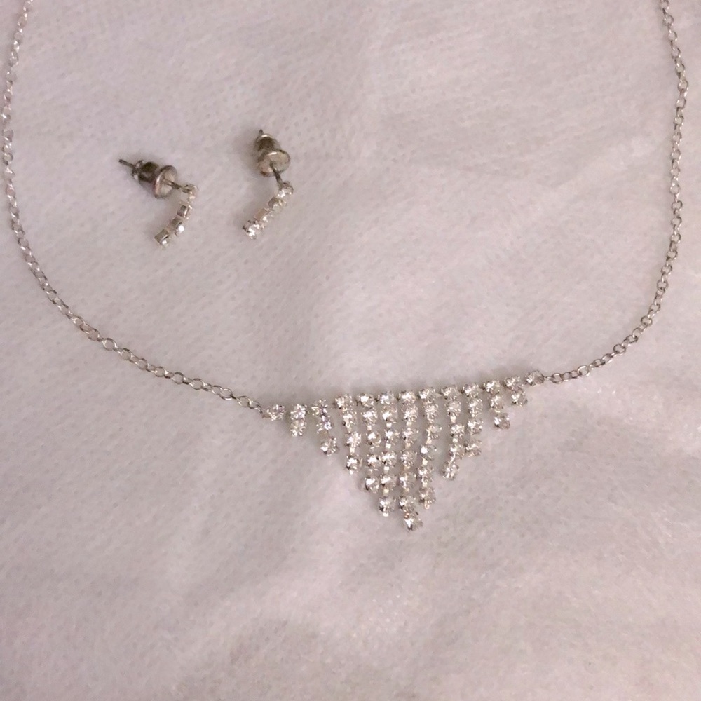 Delicate Diamond Sterling Silver Chain Necklace - image 2